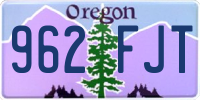 OR license plate 962FJT