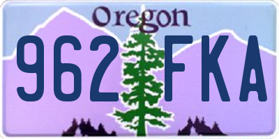 OR license plate 962FKA