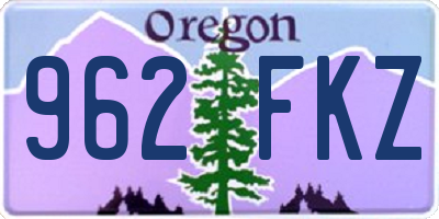 OR license plate 962FKZ