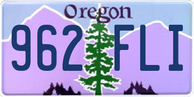 OR license plate 962FLI