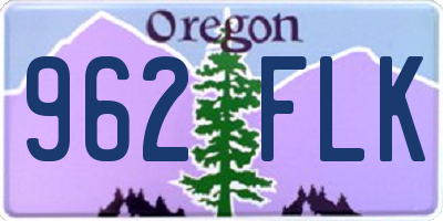 OR license plate 962FLK