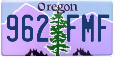OR license plate 962FMF