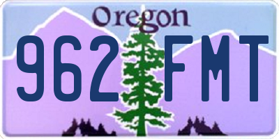 OR license plate 962FMT