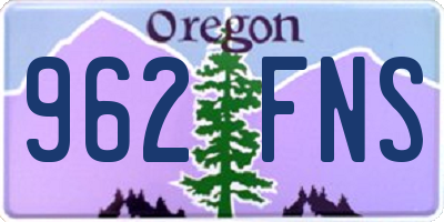 OR license plate 962FNS