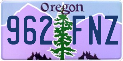 OR license plate 962FNZ