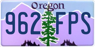 OR license plate 962FPS