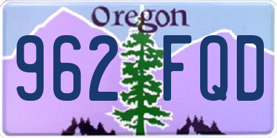 OR license plate 962FQD