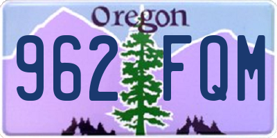 OR license plate 962FQM