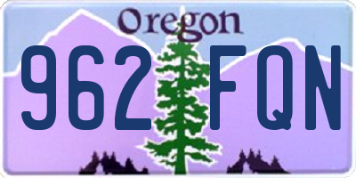 OR license plate 962FQN