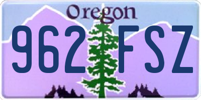 OR license plate 962FSZ