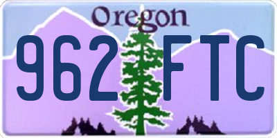 OR license plate 962FTC