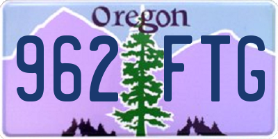 OR license plate 962FTG