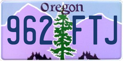 OR license plate 962FTJ