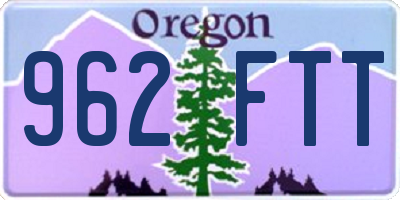 OR license plate 962FTT