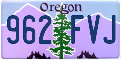 OR license plate 962FVJ
