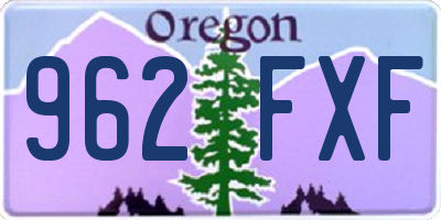 OR license plate 962FXF