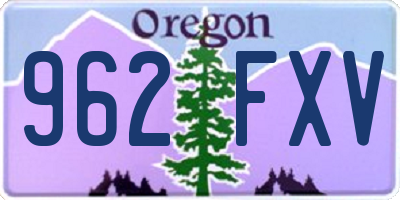 OR license plate 962FXV