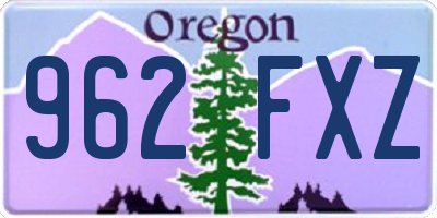 OR license plate 962FXZ