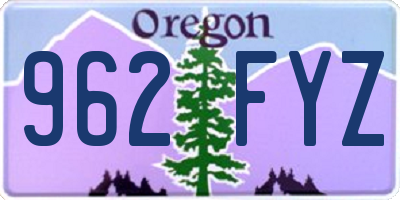 OR license plate 962FYZ