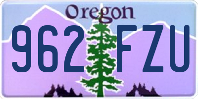 OR license plate 962FZU
