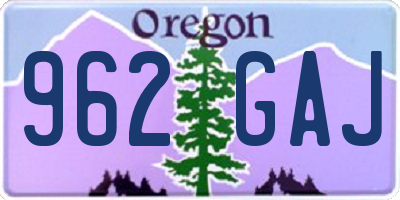 OR license plate 962GAJ
