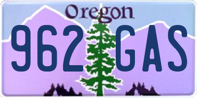 OR license plate 962GAS