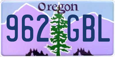 OR license plate 962GBL