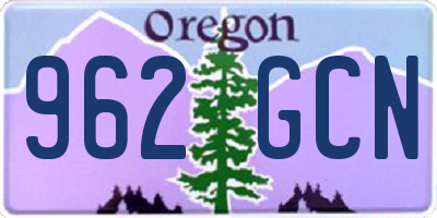 OR license plate 962GCN