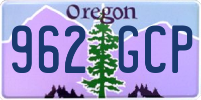 OR license plate 962GCP