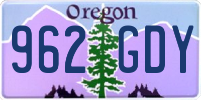 OR license plate 962GDY