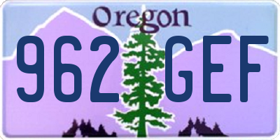 OR license plate 962GEF