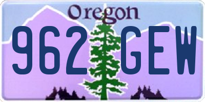 OR license plate 962GEW