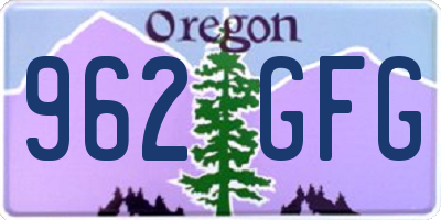 OR license plate 962GFG