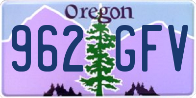 OR license plate 962GFV