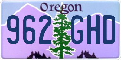 OR license plate 962GHD
