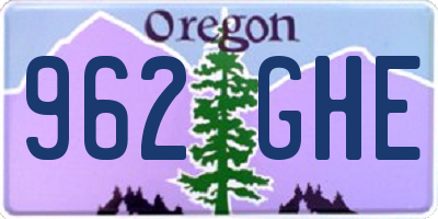OR license plate 962GHE