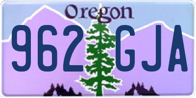 OR license plate 962GJA