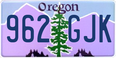 OR license plate 962GJK