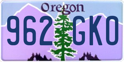 OR license plate 962GKO