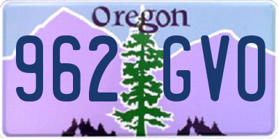 OR license plate 962GVO