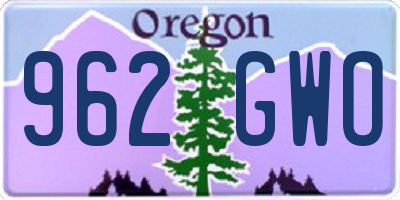 OR license plate 962GWO