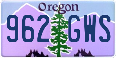 OR license plate 962GWS