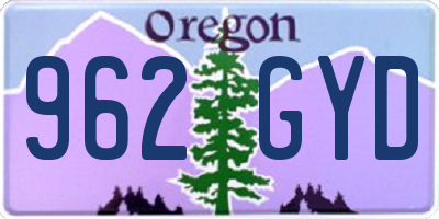 OR license plate 962GYD