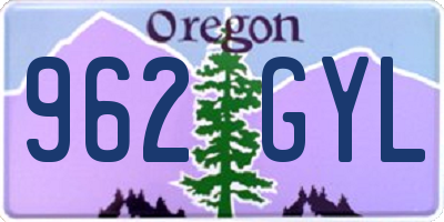 OR license plate 962GYL