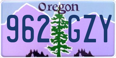 OR license plate 962GZY