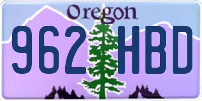 OR license plate 962HBD