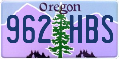 OR license plate 962HBS