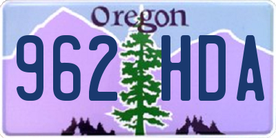 OR license plate 962HDA