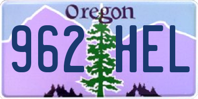OR license plate 962HEL