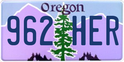 OR license plate 962HER